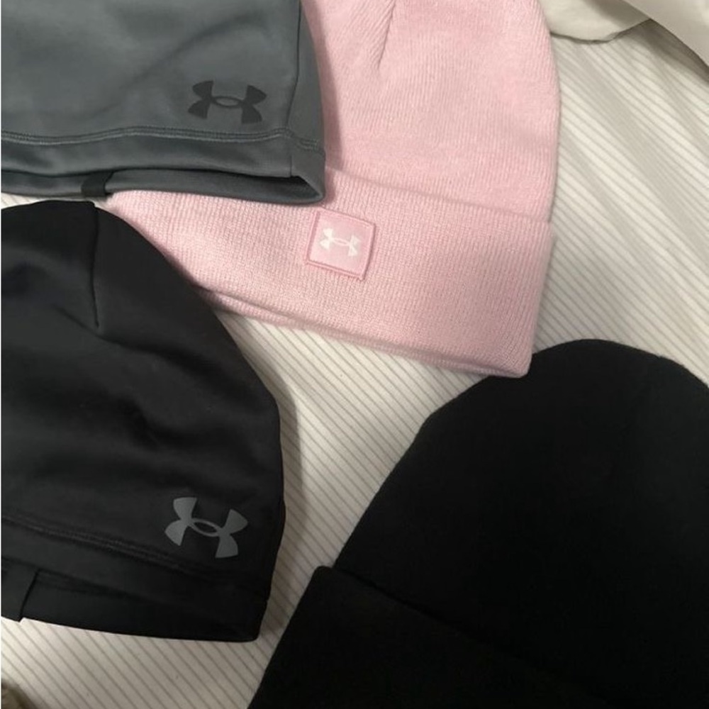 Under Armour Beanie Set - Pink, Gray, Black